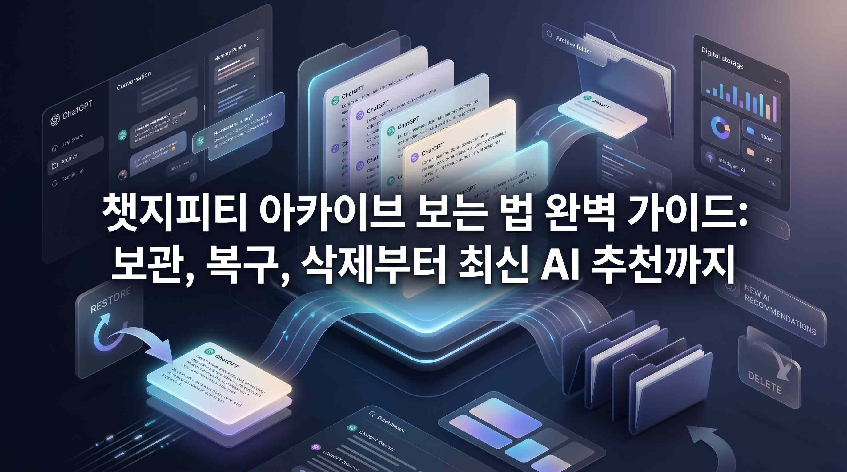 챗지피티 아카이브 보는 법 완벽 가이드: 보관, 복구, 삭제부터 최신 AI 추천까지