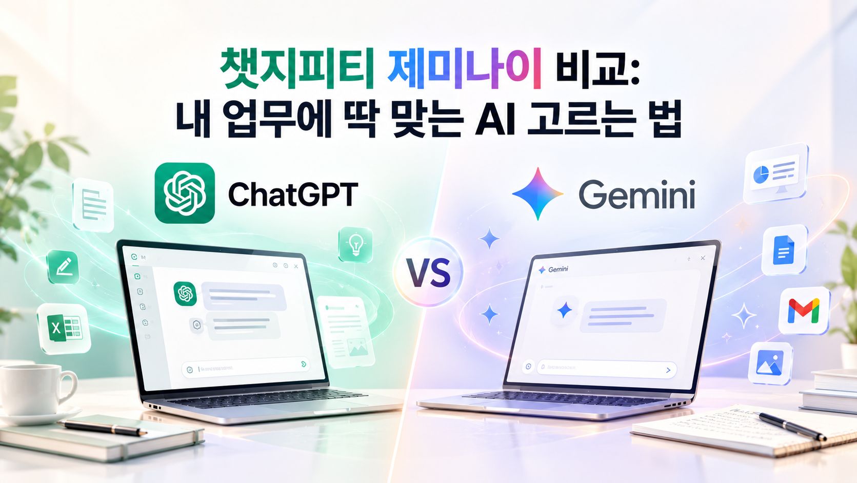 챗지피티 제미나이 비교: 내 업무에 딱 맞는 AI 고르는 법