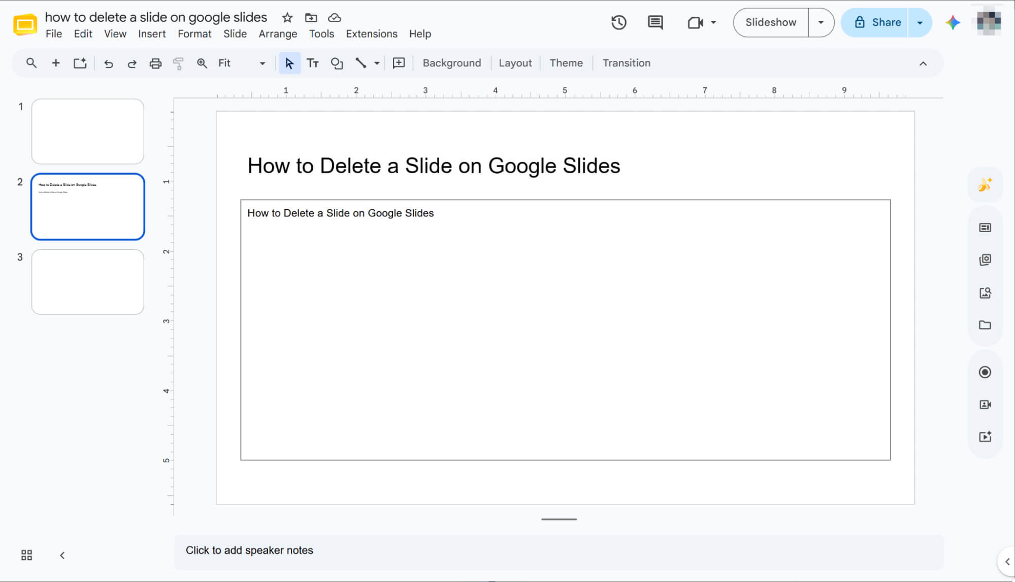 Choose slide