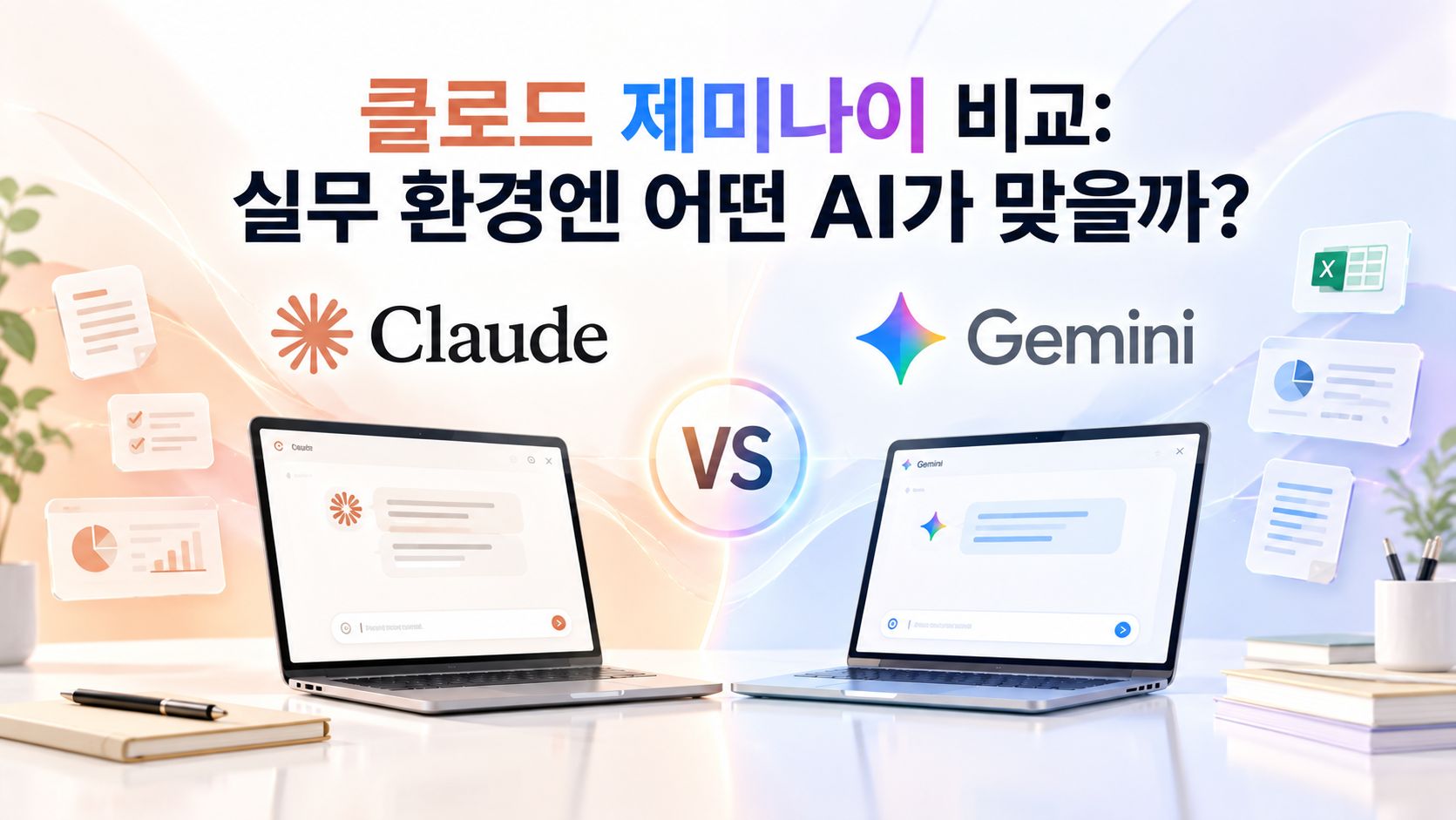 클로드(Claude) 대 제미나이(Gemini) 비교 가이드 메인 이미지