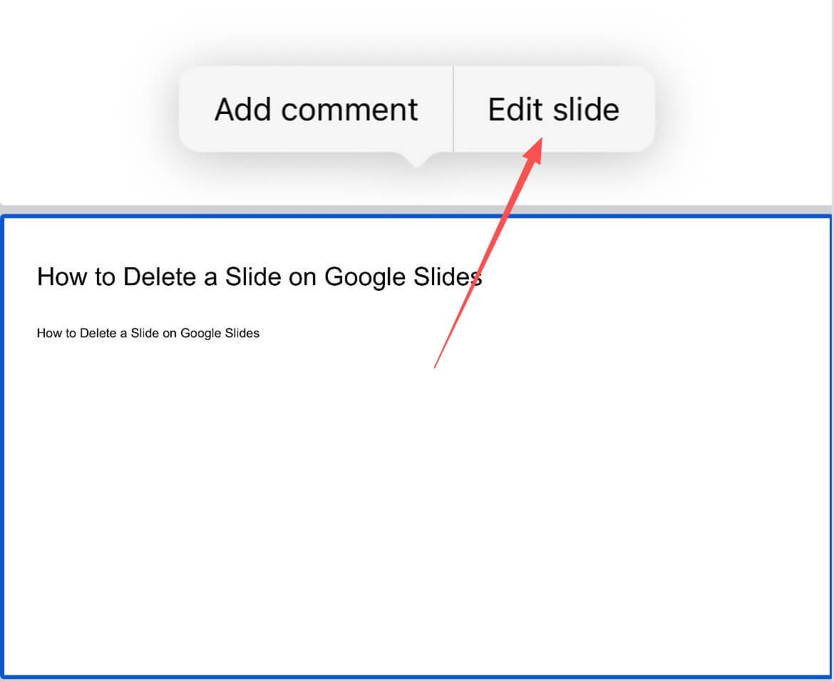 Edit slide on Google Slides