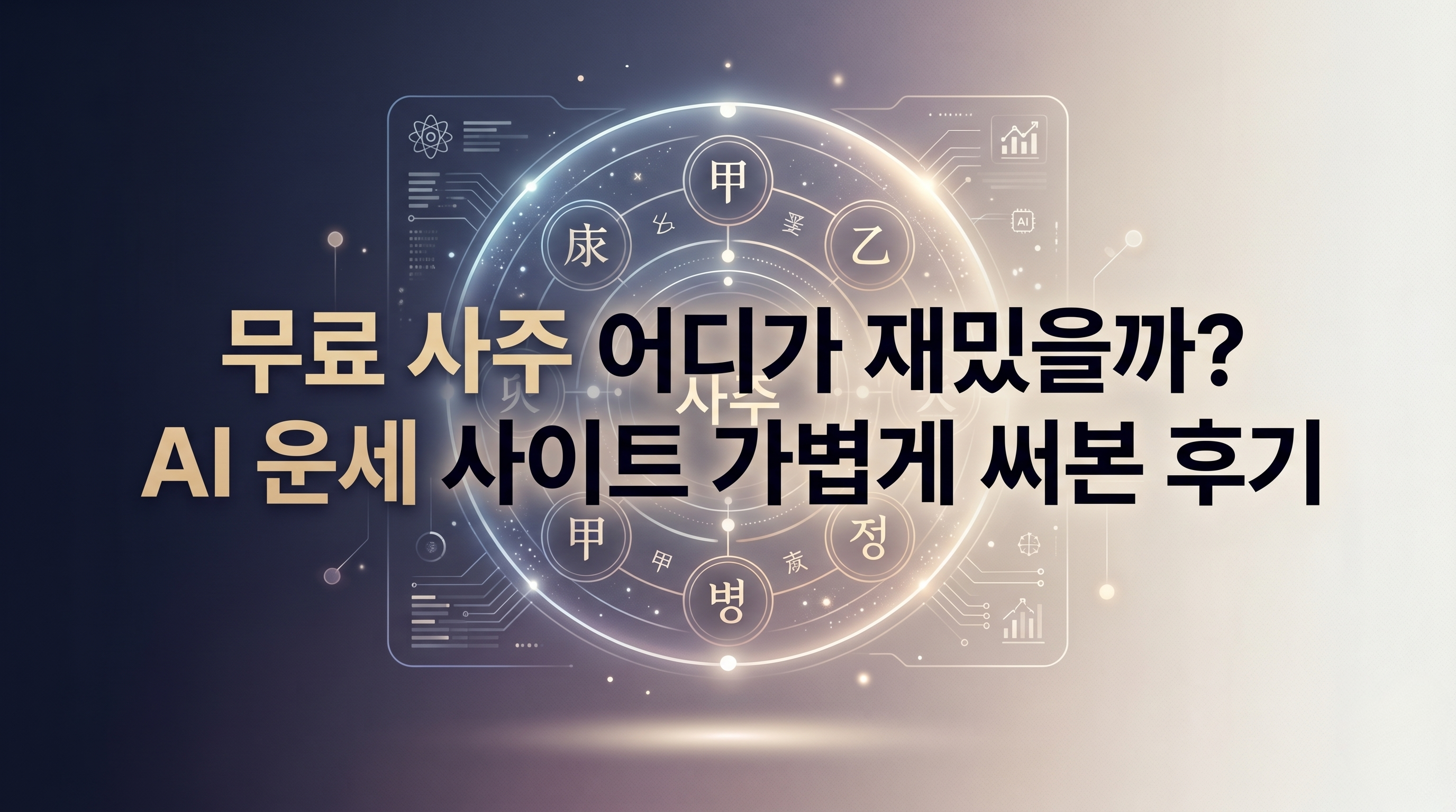 무료 사주 어디가 재밌을까? AI 운세 사이트 가볍게 써본 후기