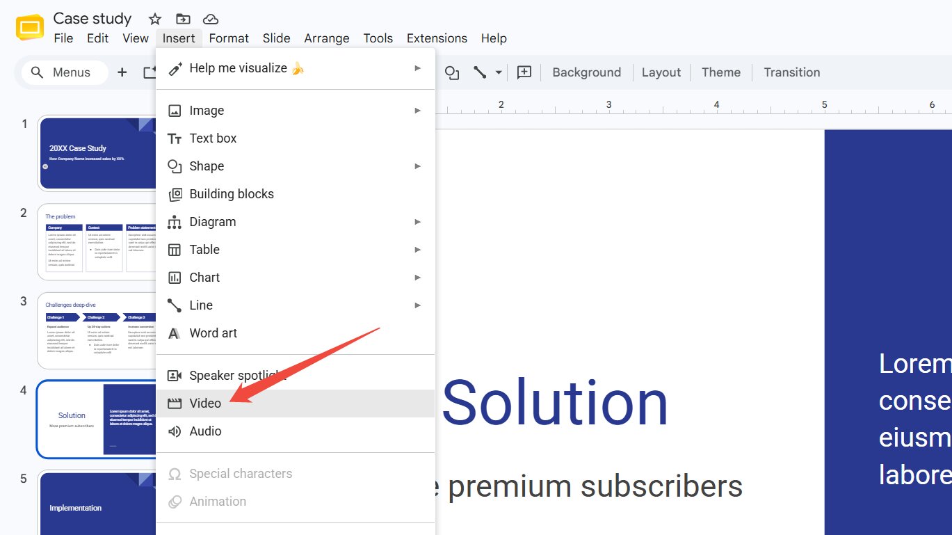 Inserisci un video di YouTube
